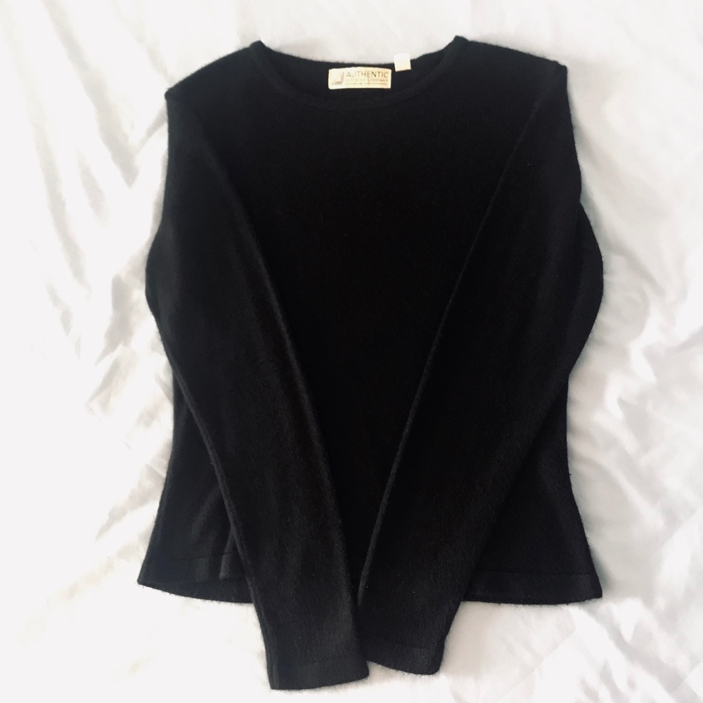 Black long sleeve crew neck sweater size S